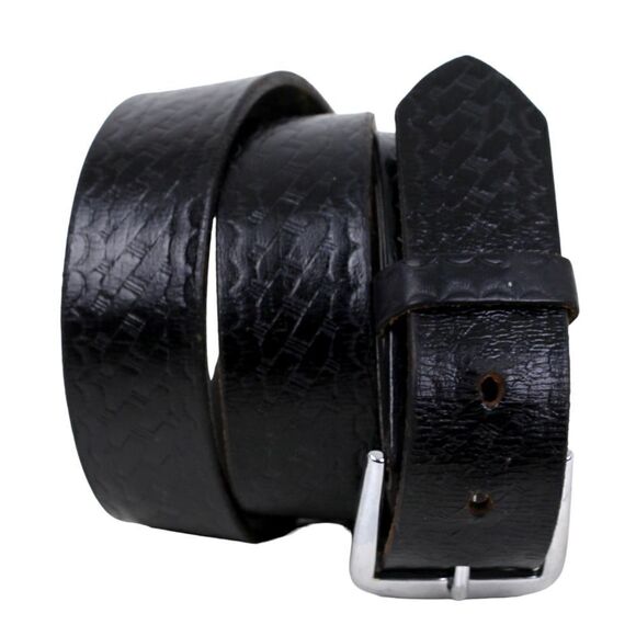 VTG Law Pro BASKETWEAVE BLACK GENUINE LEATHER 1 3/8"Wd MEN'S BELT Sz 34 (A61 - Picture 1 of 13